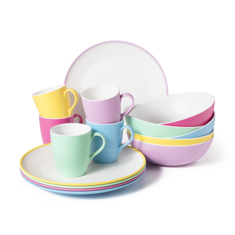 Dinerbord duotone - donkerroze - 28 cm 