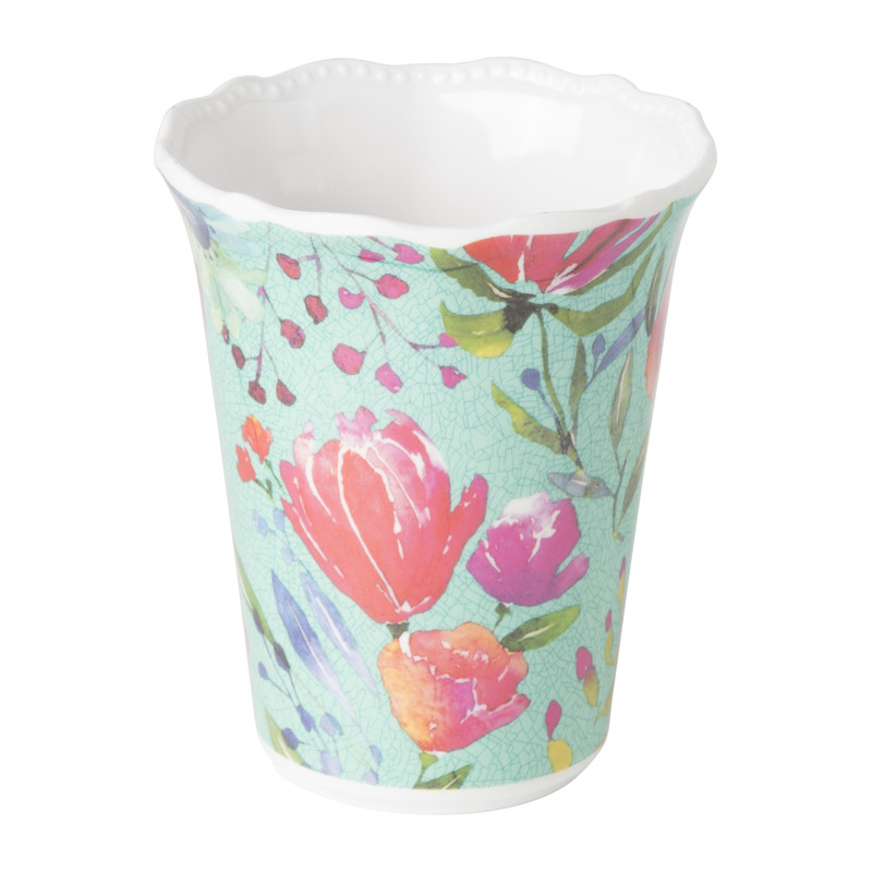 Beker flowers- diverse kleuren - 250 ml