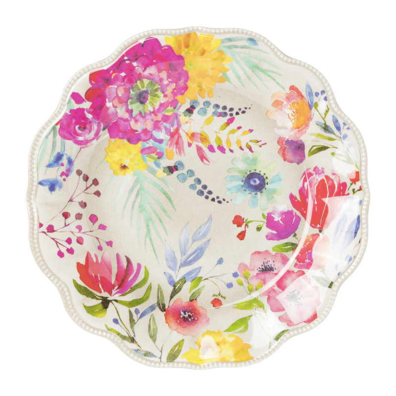 Ontbijtbord flowers - ⌀23 cm 