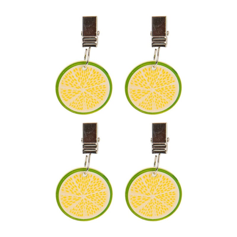 Tafelkleedgewichten citroen - metaal - 4 stuks