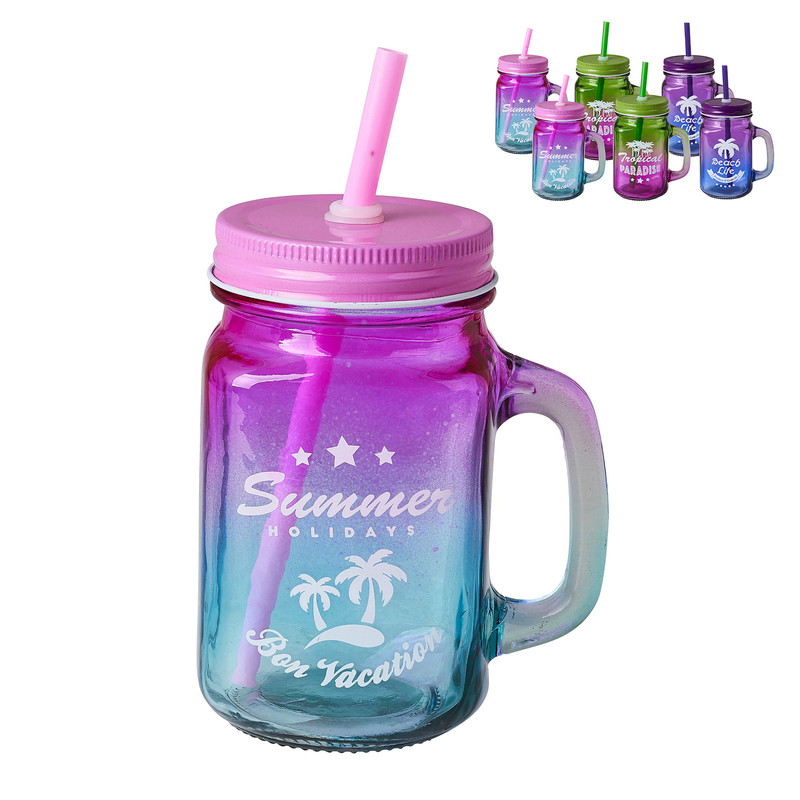 Mason jar summer 2-tone - diverse varianten - 40 cl