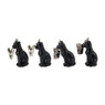 Tafelkleedgewicht panter - zwart - 4 stuks