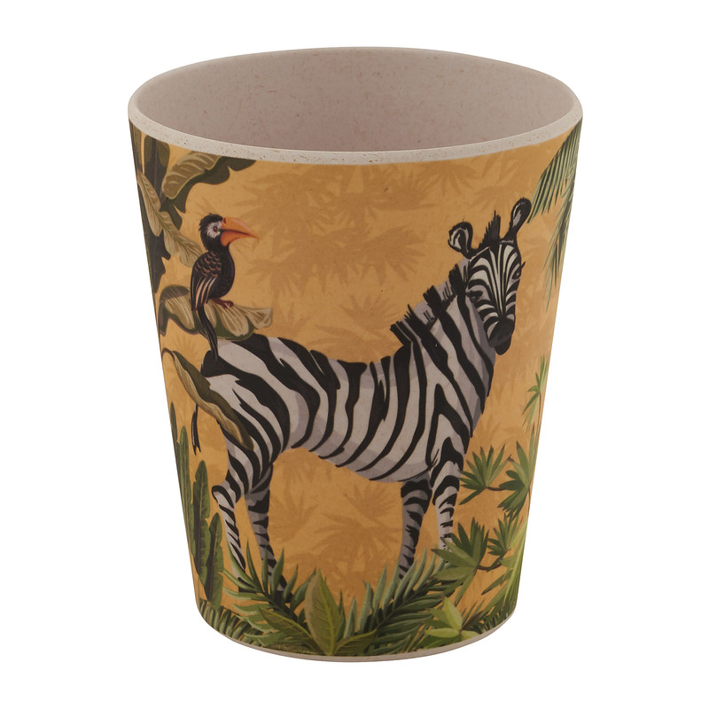Beker bamboe - zebra - 250 ml 