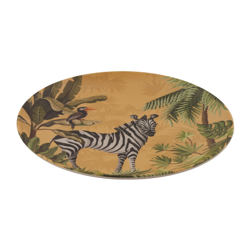 Bord bamboe - zebra - ⌀20 cm