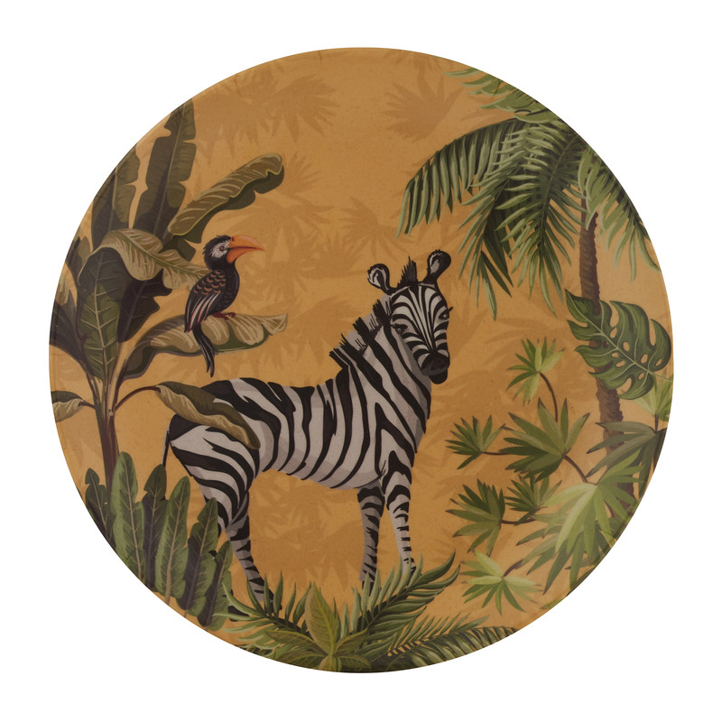 Bord bamboe - zebra - ⌀20 cm