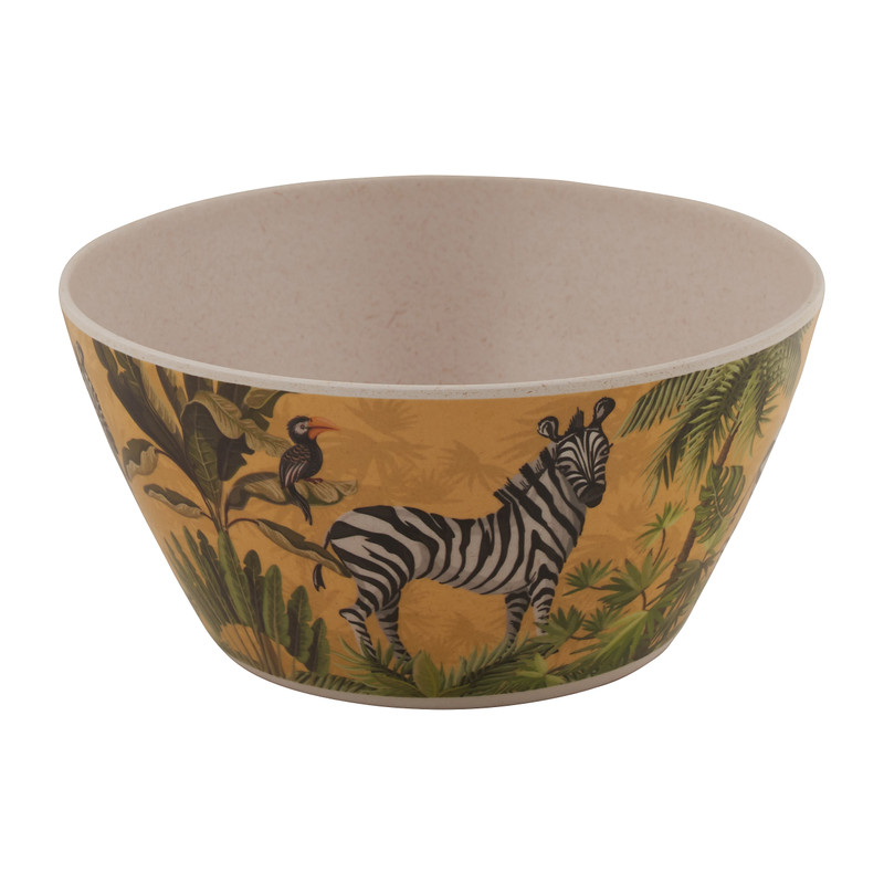 Schaal bamboe - zebra - ⌀15x7 cm 