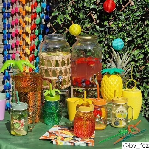 Drinkbeker ananas - geel