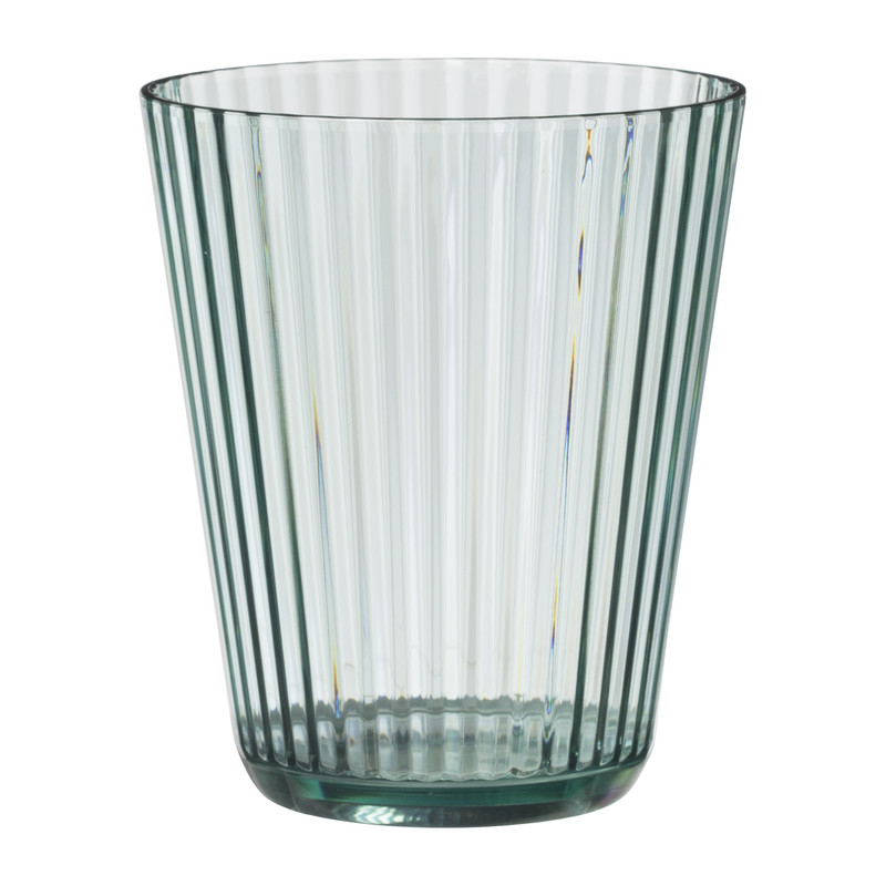 Beker ribbel kunststof - blauw - 300 ml 