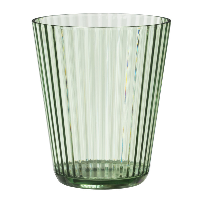 Beker ribbel kunststof - lichtgroen - 300 ml 