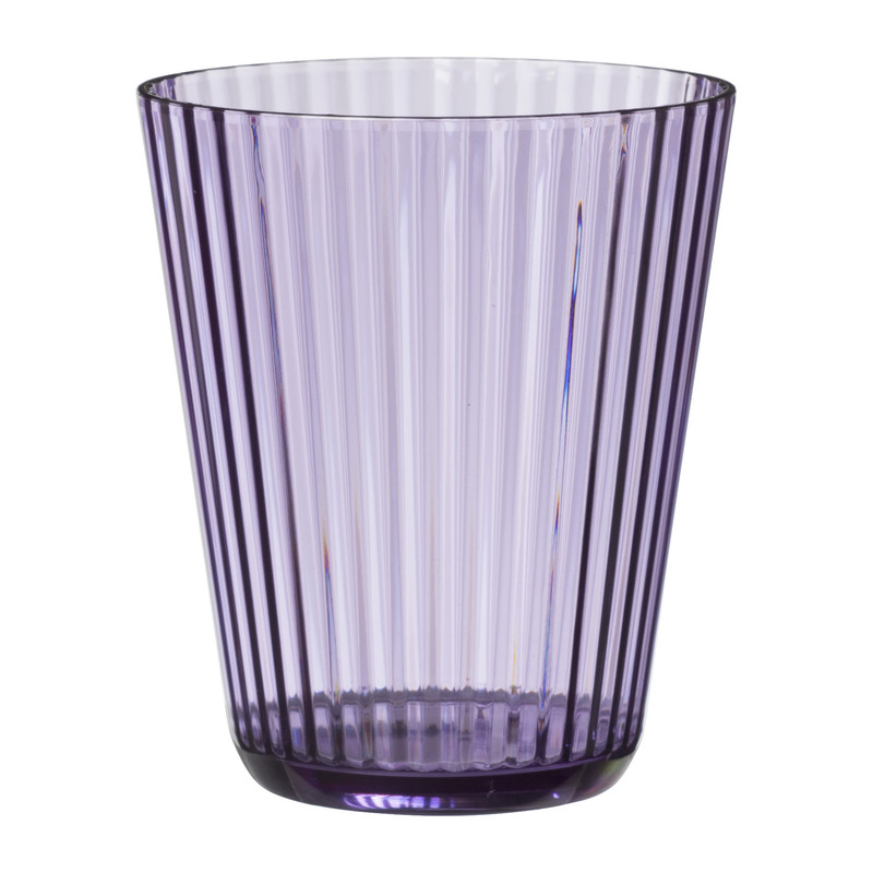 Beker ribbel kunststof - lila - 300 ml 