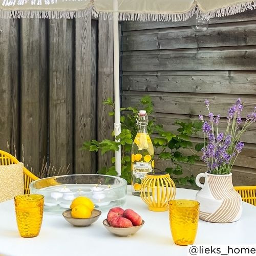 Beker dots - geel - 300 ml