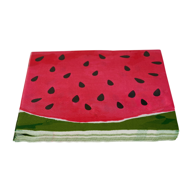 Servetten watermeloen - 33x33 cm - set van 20 