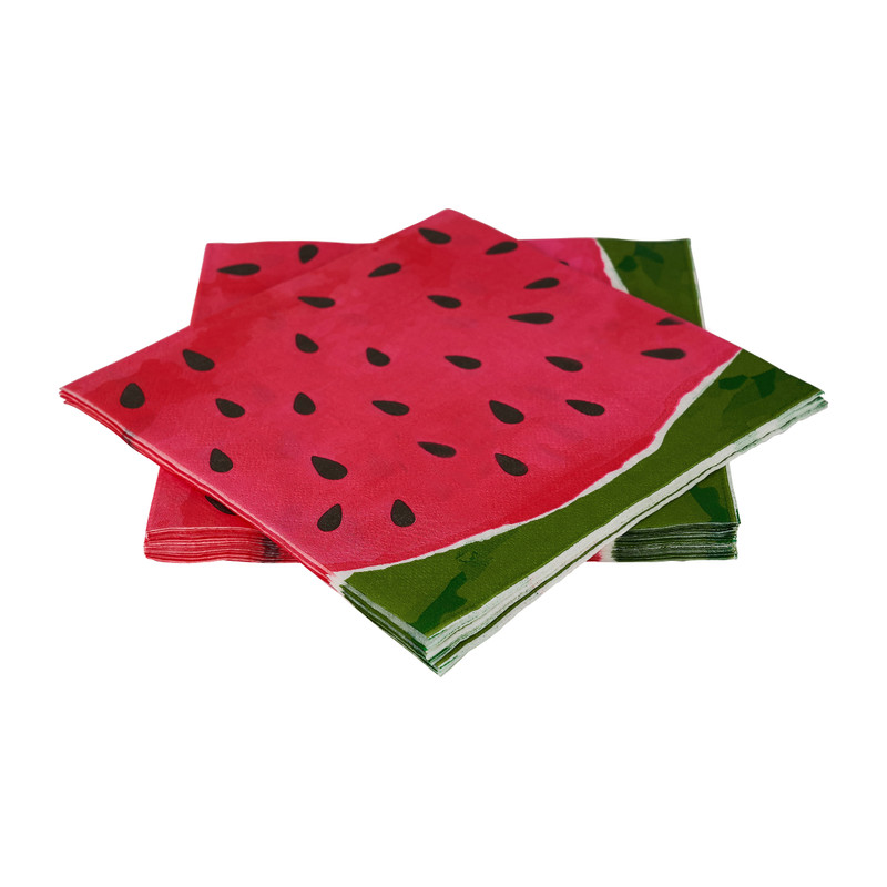 Servetten watermeloen - 33x33 cm - set van 20 