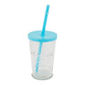 Drinkbeker met rietje - diverse kleuren - 270 ml 