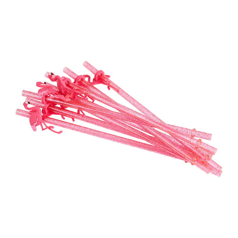 Rietjes Flamingo - herbruikbaar - 8 stuks