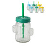 Drinkbeker cactus met rietjes - diverse kleuren - 500 ml