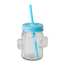 Drinkbeker cactus met rietjes - diverse kleuren - 500 ml