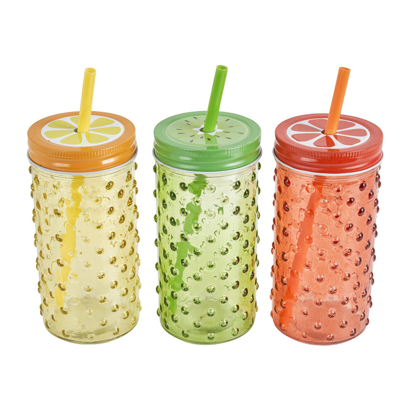 Drinkbeker fruitdeksel - diverse kleuren