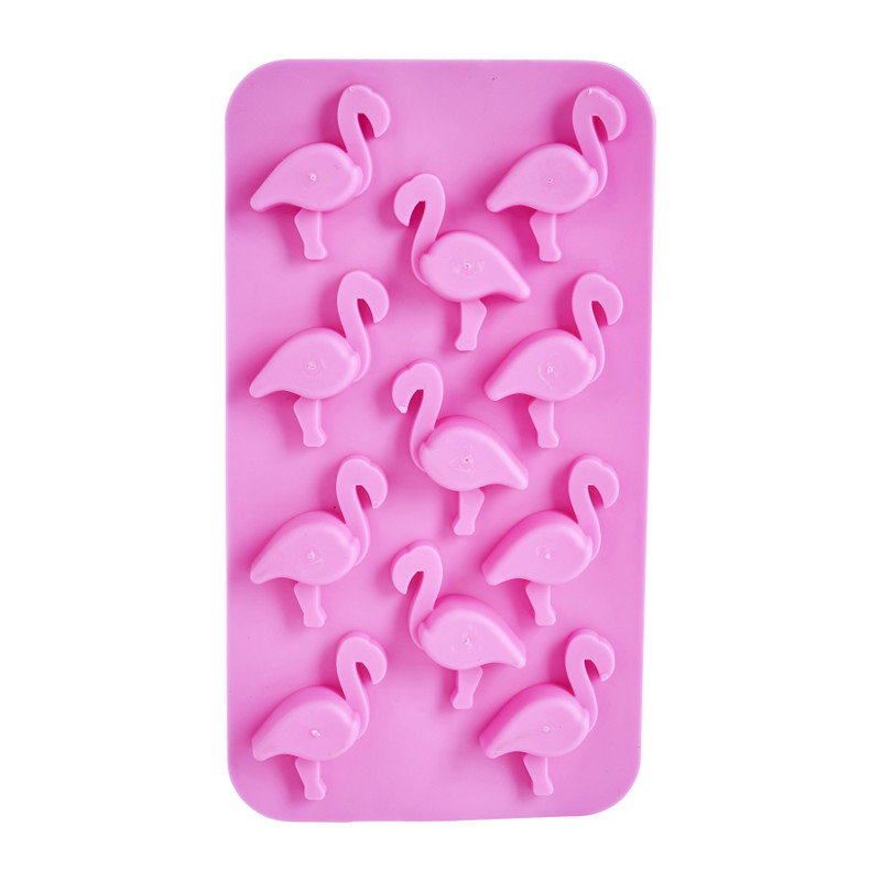Ijsblokjesvorm flamingo - voor 12 ijsblokjes