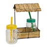 Rieten huisje - 2 drinkbekers