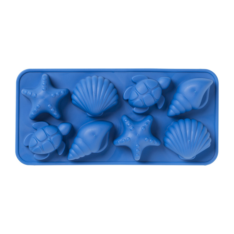 Ijsblokjesvorm ocean - blauw/wit - 21x10x2,5 cm