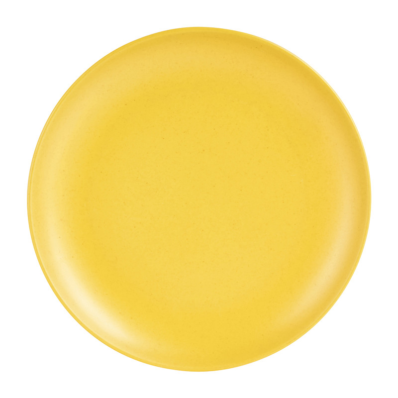 Ontbijtbord bamboe - geel - ø20 cm