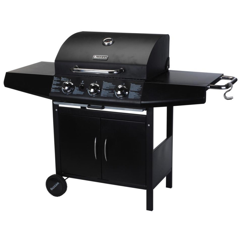 trainer aangrenzend Slink Vaggan gas barbecue grill - 3-pits - 133x55x104 cm | Xenos