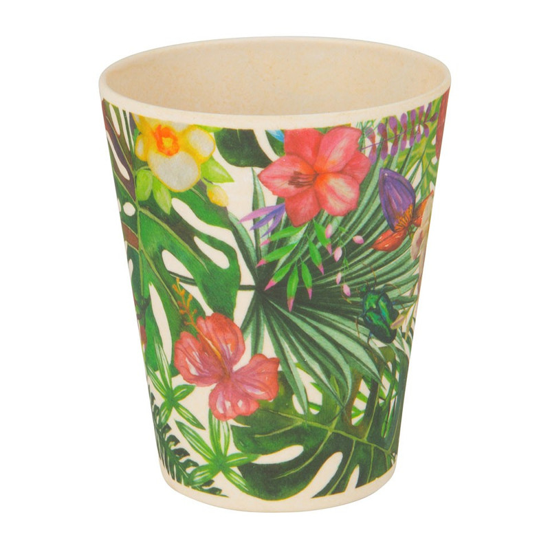 Beker Tropical - bamboe - 200 ml