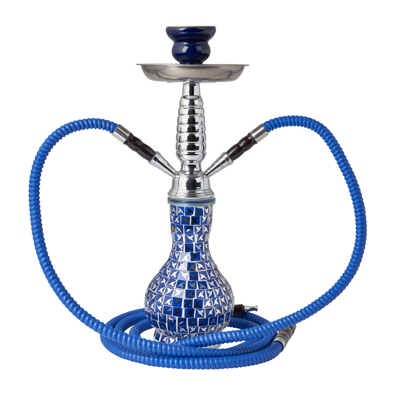 Waterpijp mozaiek- blauw - 38x38 cm 