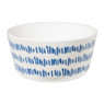 Schaaltje Santorini gestreept - wit/blauw - ø14x7 cm