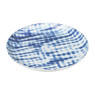Ontbijtbord Santorini tie dye - wit/blauw- ø21 cm
