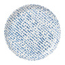 Ontbijtbord Santorini gestipt - wit/blauw- ø21 cm