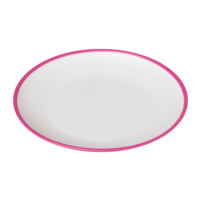 Ontbijtbord duotone - donkerroze - ø23 cm 