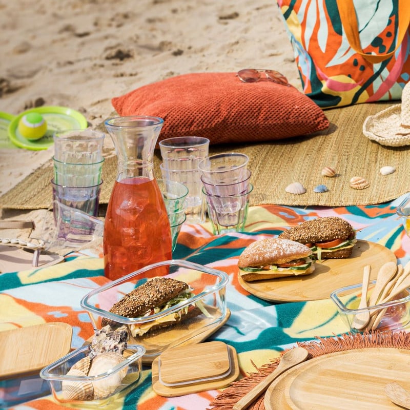 Beker met facetten - lila - 450 ml