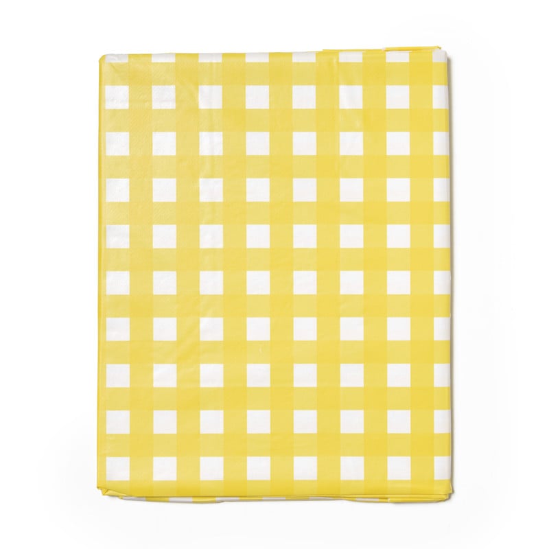 Tafelkleed ruit - geel - 220x150 cm 