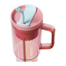 Drinkbeker met rietje Titan - roze - 1 liter