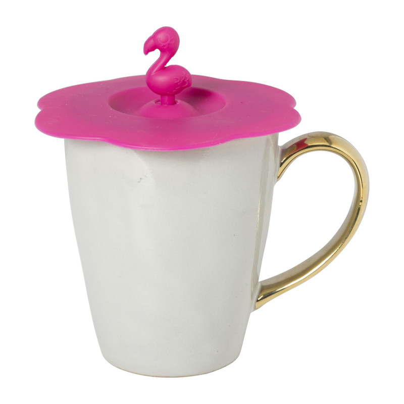Beker deksel met flamingo - ø10.7 cm