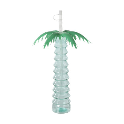 Drinkfles palmboom - groen - 500 ml