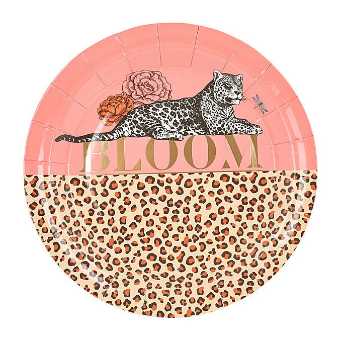 Papieren bordjes bloom - ø18 cm - set van 8