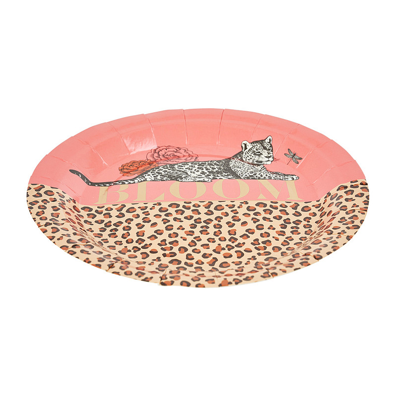 Papieren bordjes bloom - ø18 cm - set van 8