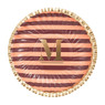Papieren bordjes gestreept - ø10 cm - set van 8