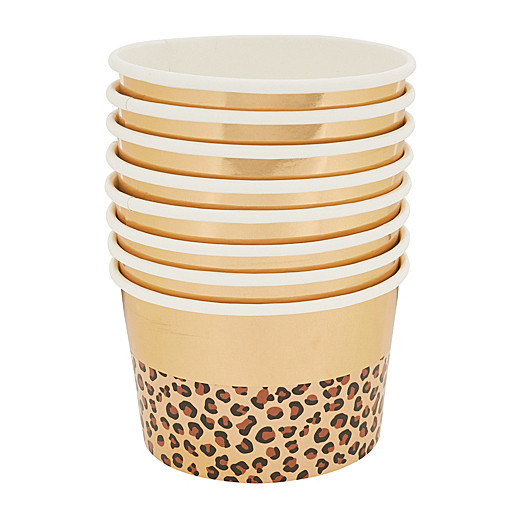 Snack cup leopard - set van 8