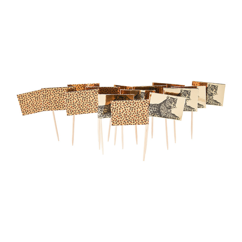 Prikkers leopard - set van 16