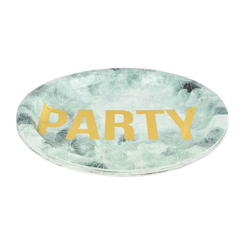 Bord party - ⌀23 cm - set van 8