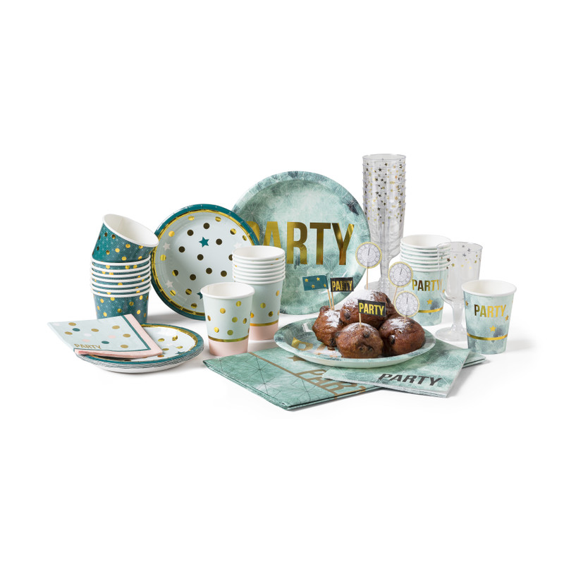 Servetten party - 16.5x16.5 cm - set van 16