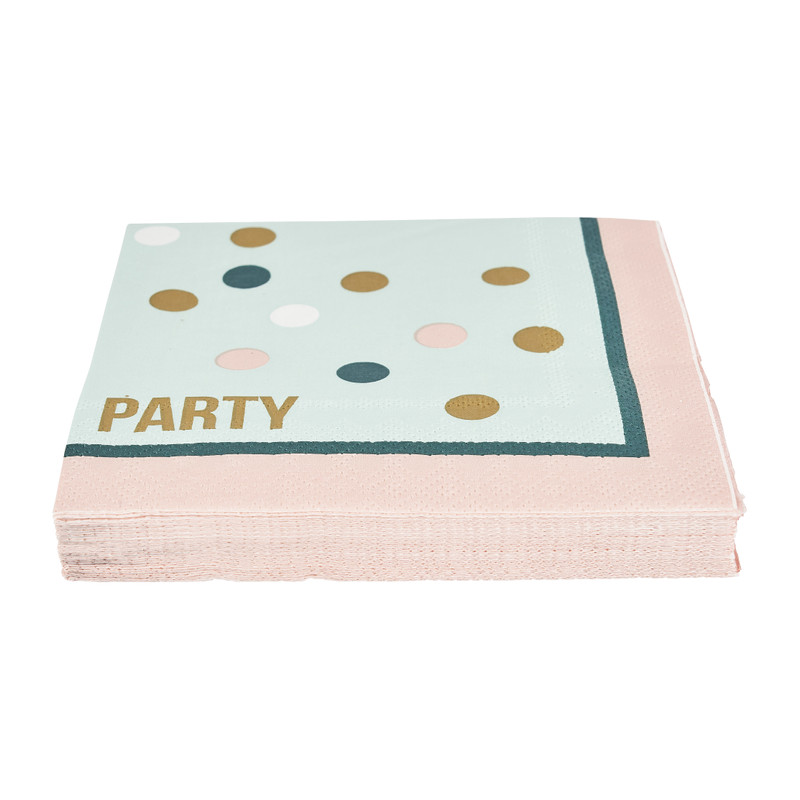 Servetten party - 12.5x12.5 cm - set van 16