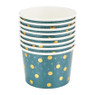 Snack cup party - groen/goud - set van 8