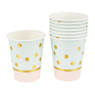 Beker party - groen/roze - set van 8