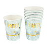 Beker party - groen - set van 8