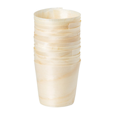 Amuse bekertjes - hout - 20 stuks